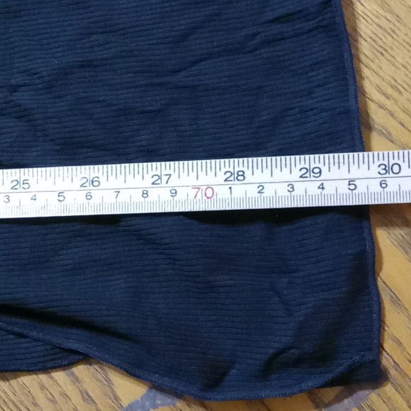 HALARA Womens Skirt Medium New BLACK LONG Work Business Casual RIBBED MIDI - Picture 8 of 9